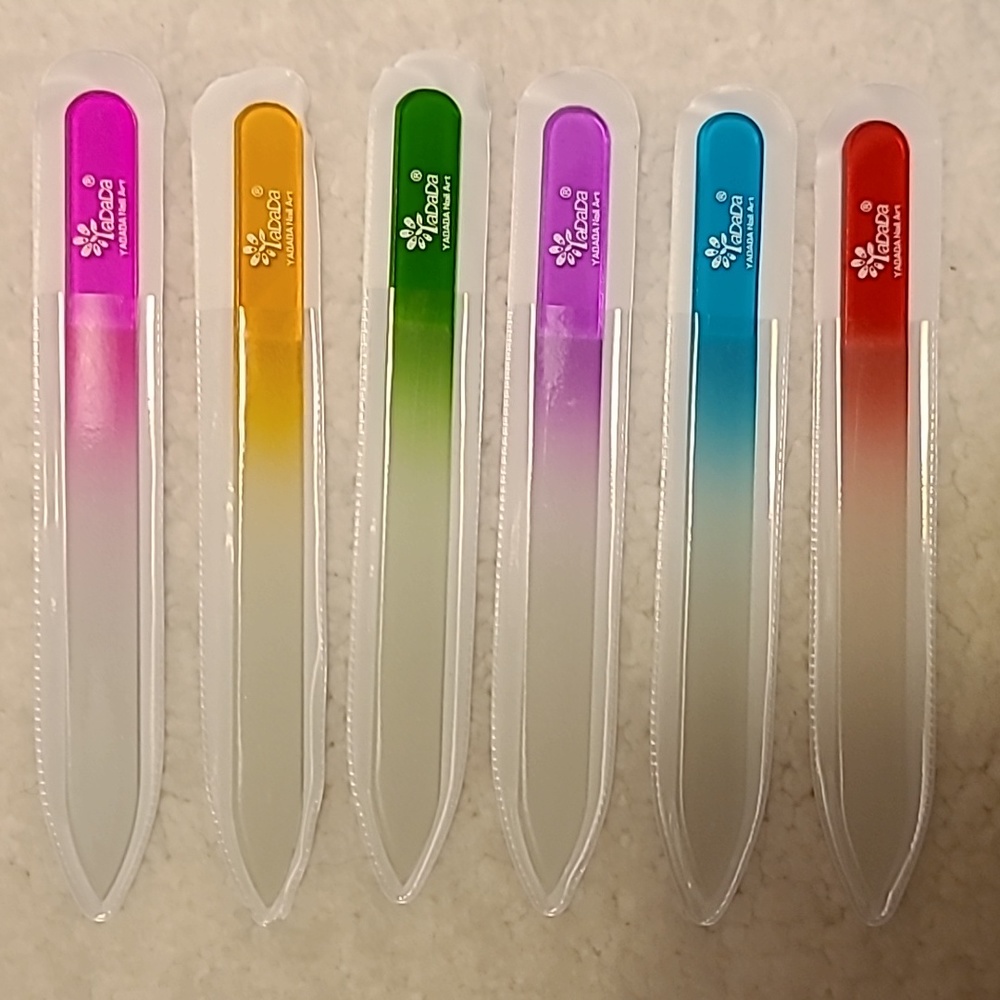 Green- Professional Hard Glass Nail File - Crystal Nail File for Salon Grade Ma…